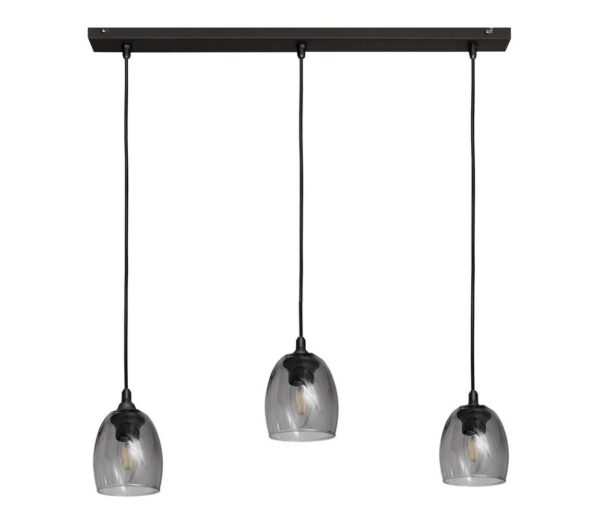 Csillár zsinóron BRILLANT 3xE27/15W/230V szürke