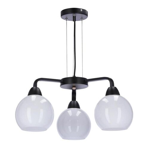 Csillár zsinóron CALDERA 3xE27/60W/230V fekete