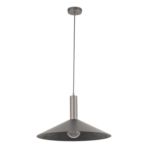 Csillár zsinóron CAPRI 1xE27/15W/230V átm. 50 cm antracit/szürke