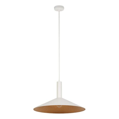 Csillár zsinóron CAPRI 1xE27/15W/230V átm. 50 cm fehér/réz