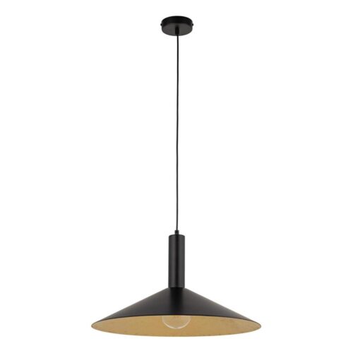 Csillár zsinóron CAPRI 1xE27/15W/230V átm. 50 cm fekete/arany