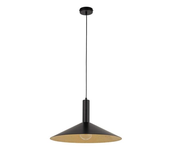 Csillár zsinóron CAPRI 1xE27/15W/230V átm. 50 cm fekete/arany