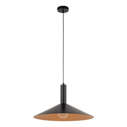 Csillár zsinóron CAPRI 1xE27/15W/230V átm. 50 cm fekete/réz