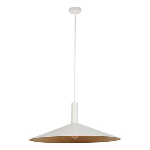 Csillár zsinóron CAPRI 1xE27/15W/230V átm. 70 cm fehér/réz