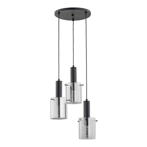 Csillár zsinóron CELIA 3xE27/60W/230V fekete