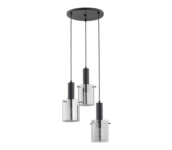 Csillár zsinóron CELIA 3xE27/60W/230V fekete