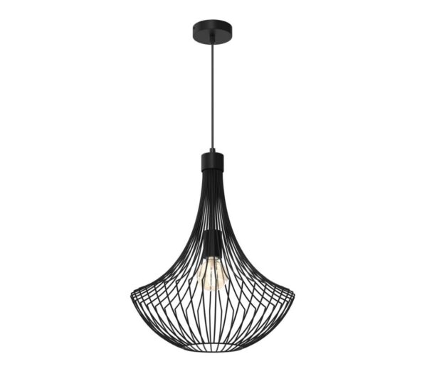 Csillár zsinóron CESTA 1xE27/60W/230V fekete