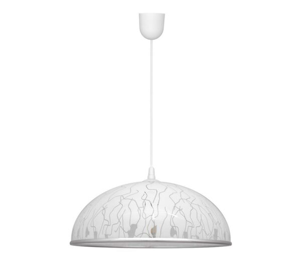 Csillár zsinóron CIRCLE 1xE27/15W/230V fehér