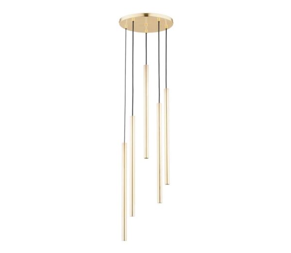 Csillár zsinóron COLLET 5xG9/40W/230V á. 30 cm arany