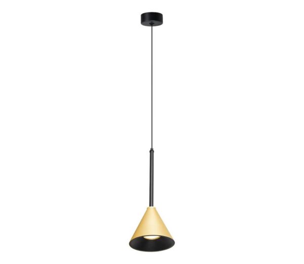 Csillár zsinóron CONE 1xGU10/10W/230V arany/fekete