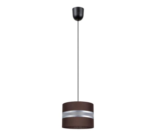 Csillár zsinóron CORAL 1xE27/60W/230V á. 20 cm barna