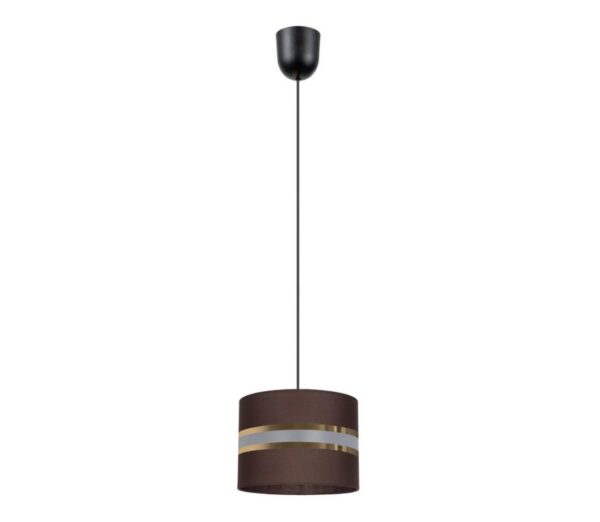 Csillár zsinóron CORAL 1xE27/60W/230V á. 20 cm barna