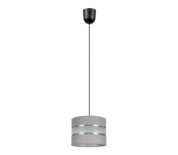 Csillár zsinóron CORAL 1xE27/60W/230V á. 20 cm ezüst