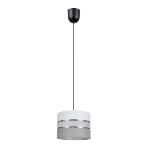 Csillár zsinóron CORAL 1xE27/60W/230V á. 20 cm fehér/szürke
