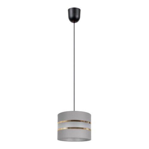 Csillár zsinóron CORAL 1xE27/60W/230V á. 20 cm szürke