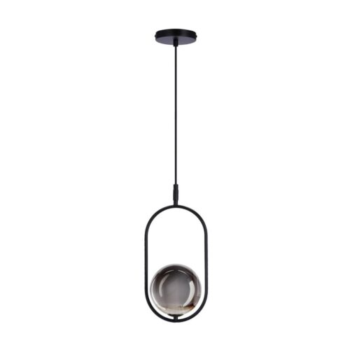 Csillár zsinóron CORDEL 1xG9/28W/230V fekete/füstös fekete