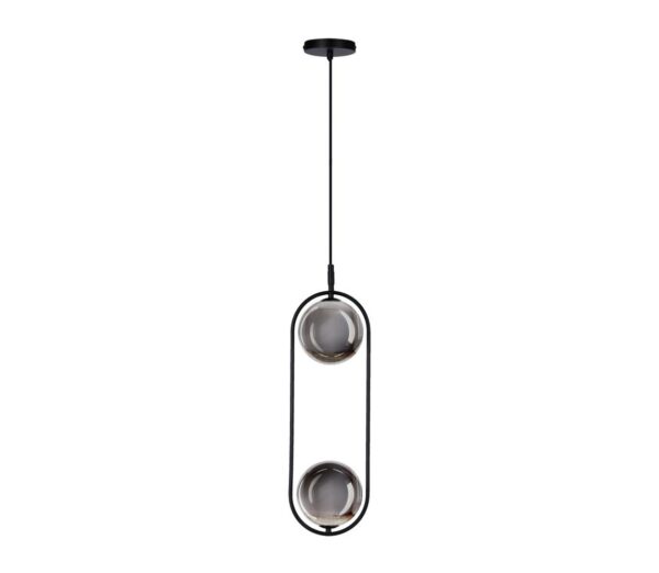 Csillár zsinóron CORDEL 2xG9/28W/230V fekete/füstös fekete