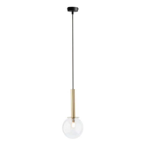 Csillár zsinóron DAISY 1xG9/12W/230V átm. 14 cm arany/fekete/átlátszó