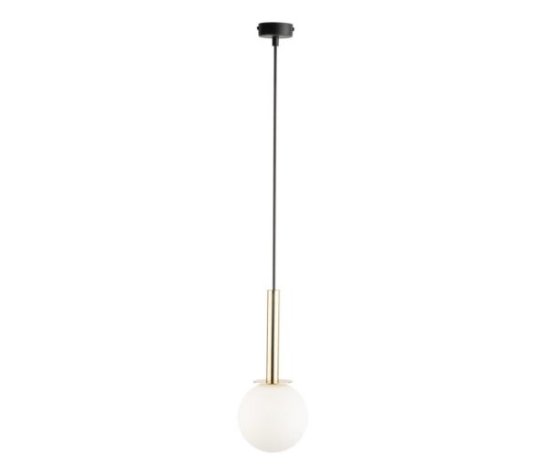 Csillár zsinóron DAISY 1xG9/12W/230V átm. 14 cm arany/fekete/fehér