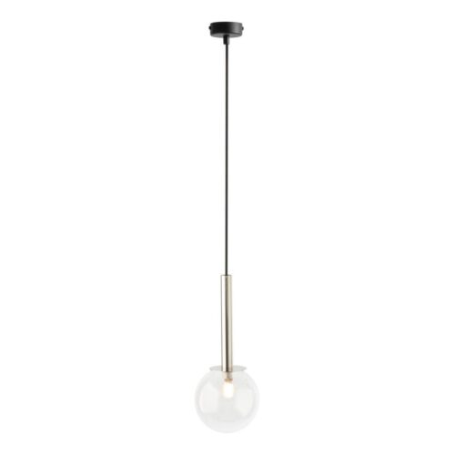 Csillár zsinóron DAISY 1xG9/12W/230V átm. 14 cm fényezett króm/fekete/átlátszó