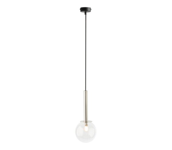 Csillár zsinóron DAISY 1xG9/12W/230V átm. 14 cm fényezett króm/fekete/átlátszó