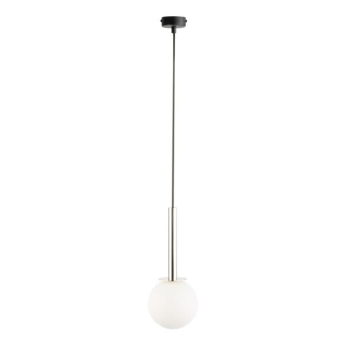 Csillár zsinóron DAISY 1xG9/12W/230V átm. 14 cm fényezett króm/fekete/fehér