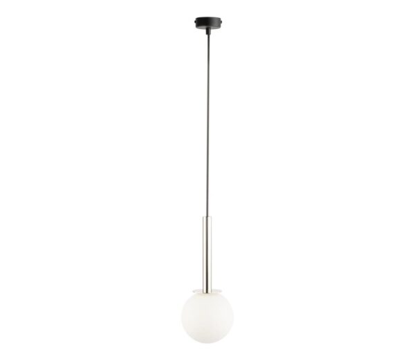 Csillár zsinóron DAISY 1xG9/12W/230V átm. 14 cm fényezett króm/fekete/fehér