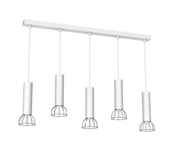 Csillár zsinóron DANTE 5xGU10/25W/230V fehér/fényes króm