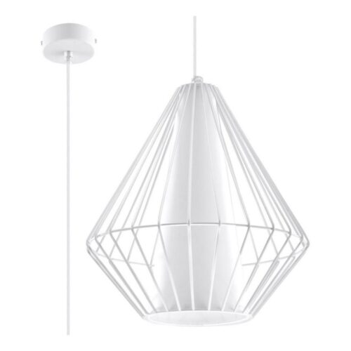 Csillár zsinóron DEMI 1xE27/60W/230V fehér