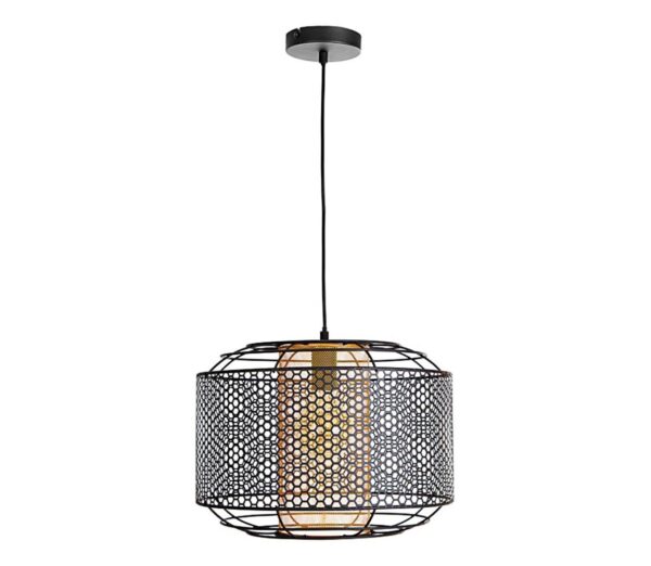 Csillár zsinóron DENTON 1xE27/40W/230V fekete