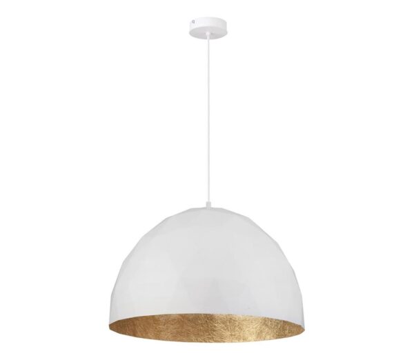 Csillár zsinóron DIAMENT 1xE27/60W/230V á. 50 cm fehér/arany