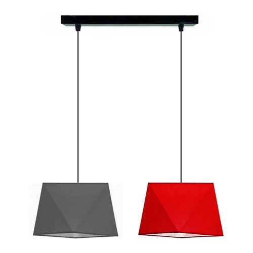 Csillár zsinóron DIAMENT 2xE27/60W/230V szürkés