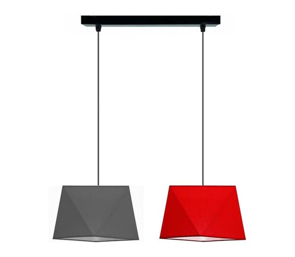 Csillár zsinóron DIAMENT 2xE27/60W/230V szürkés