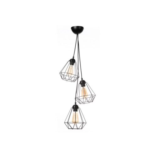 Csillár zsinóron DIAMENT MINI 3xE27/60W/230V