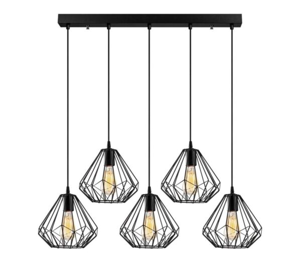Csillár zsinóron DIAMOND 5xE27/100W/230V