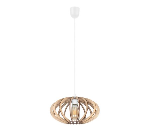 Csillár zsinóron EARTH 1xE27/60W/230V fehér/bézs