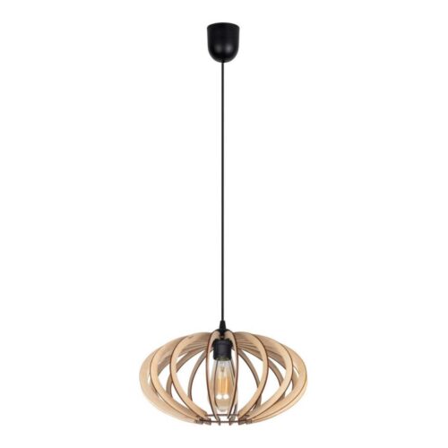 Csillár zsinóron EARTH 1xE27/60W/230V fekete/bézs