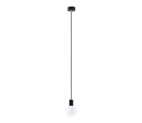 Csillár zsinóron EDISON 1xE27/60W/230V fekete