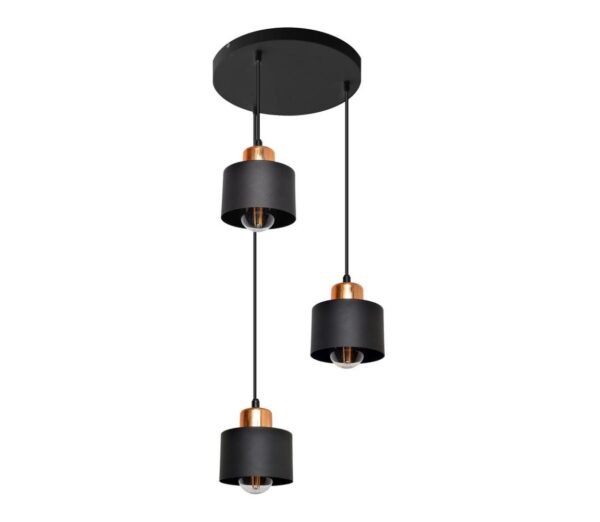 Csillár zsinóron EDISON 3xE27/15W/230V