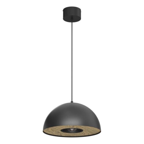 Csillár zsinóron ELGUND 1xE27/15W/230V átm. 35 cm fekete