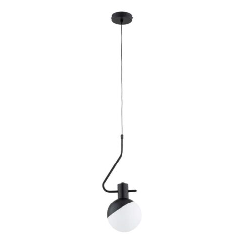 Csillár zsinóron ENIGMA 1xE14/10W/230V fekete/fehér