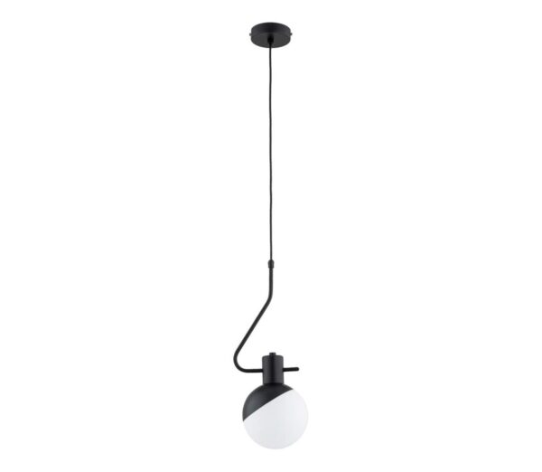 Csillár zsinóron ENIGMA 1xE14/10W/230V fekete/fehér