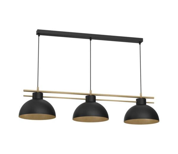 Csillár zsinóron ESTATE 3xE27/15W/230V fekete