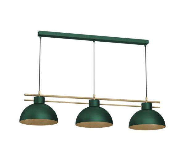 Csillár zsinóron ESTATE 3xE27/15W/230V zöld