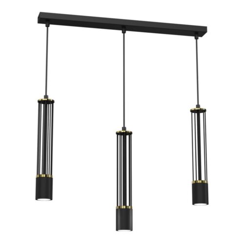 Csillár zsinóron ESTILO 3xGU10/40W/230V fekete