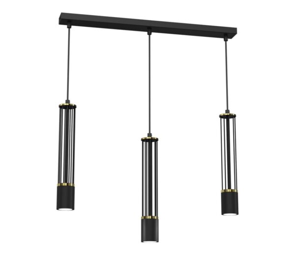 Csillár zsinóron ESTILO 3xGU10/40W/230V fekete