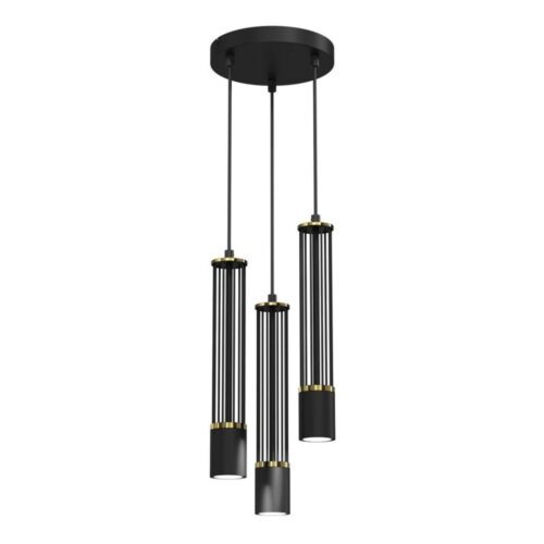 Csillár zsinóron ESTILO 3xGU10/40W/230V fekete