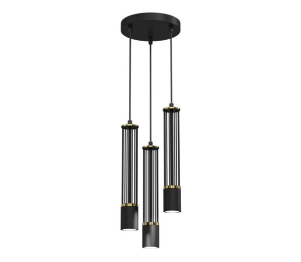 Csillár zsinóron ESTILO 3xGU10/40W/230V fekete