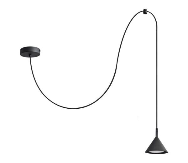 Csillár zsinóron ETNA LONG 1xGX53/15W/230V fekete