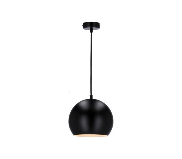 Csillár zsinóron FLEN 1xE27/40W/230V á. 20 cm fekete